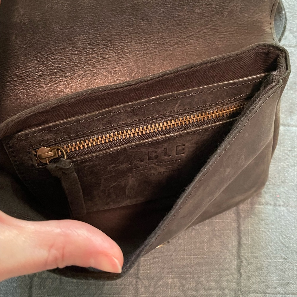 Able Black Leather Belt Bum Bag with Adjustable Strap - Picture 5 of 5